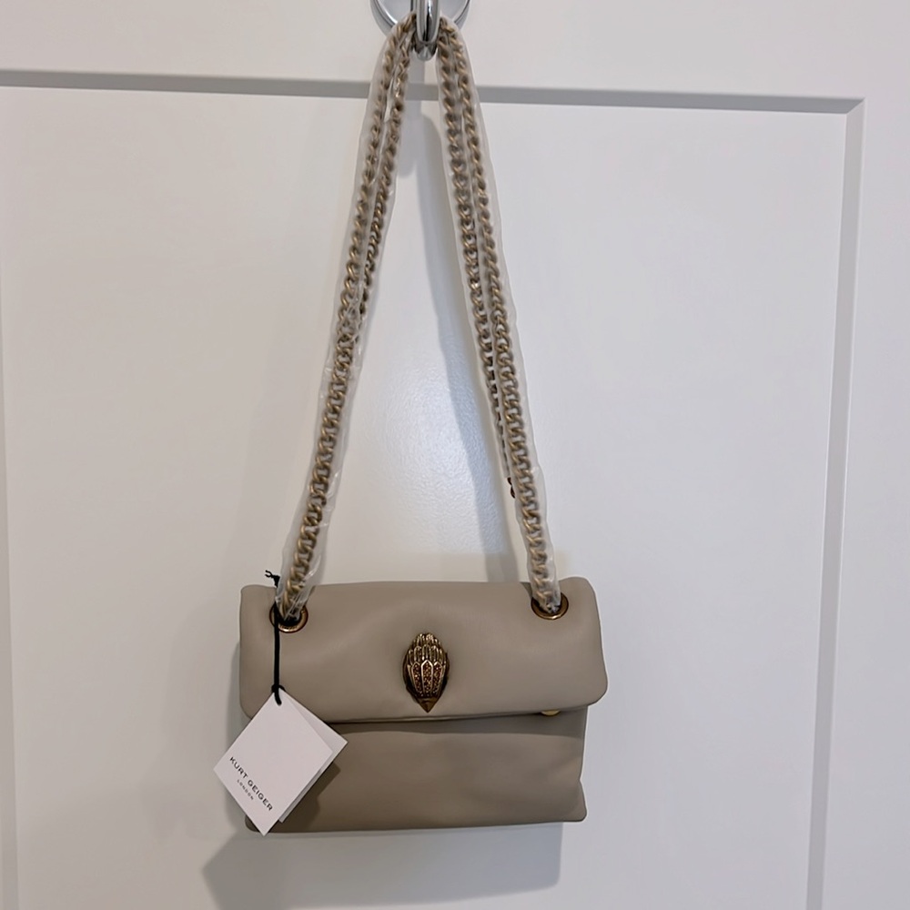 KURT GEIGER Mini Kew Beige Leather Bag